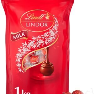 Lindt Lindor Milk Chocolate Truffles – 1kg Bag (Approx. 80 Balls)